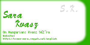 sara kvasz business card